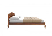Sthavik Sheesham Wood King Size Bed Without Storage (Honey Finish)