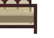 Kathanx Sheesham Wood King Size Bed Without Storage (Walnut Finish)