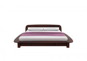 Ravyon Sheesham Wood Queen Size Bed Without Storage (Walnut Finish)