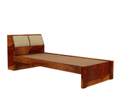 Walken Sheesham Wood Single Bed Without Storage (Honey Finish)