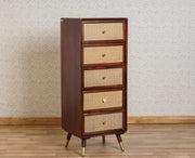 onija Wooden Chest of Drawers with 5 Compartment Storage