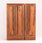 onija Solid Sheesham Wood Wardrobe Space Saving with 3 Door & 3 Drawer