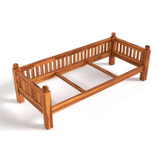 ONIJA Sheesham Wood Sofa 3 Seater Sofa Diwan Bed