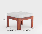 Navryx Sheesham Wood Center Table With Stools (Honey Finish)