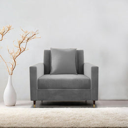 Modern Grey Accent Chair | Comfortable Living Room Chair