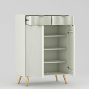 Zenvay HDMR Premium Wood Sideboard Cabinet (White)