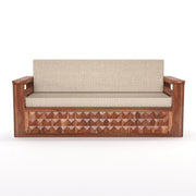 ONIJA Solid Sheesham Wooden Sofa Cums Bed with Mattress for Living Room  3 Seater Sofa Cums Bed
