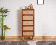 onija Wooden Chest of Drawers with 5 Compartment Storage