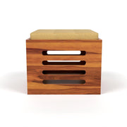 ONIJA Furniture Solid Sheesham Wood Coffee Table with 4 Stool