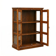Premium Solid Wood Glass Door Display Cabinet & Bookcase