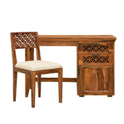 ONIJA Solid Sheesham Wood Study Table with Chair