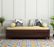 ONIJA Solid Sheesham Wood Diwan Sofa
