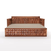 ONIJA Solid Sheesham Wooden Sofa Cums Bed with Mattress for Living Room  3 Seater Sofa Cums Bed