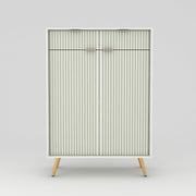 Zenvay HDMR Premium Wood Sideboard Cabinet (White)