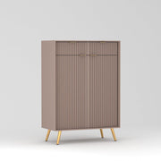 Zenvay HDMR Premium Wood Sideboard Cabinet (Mocha Beige)