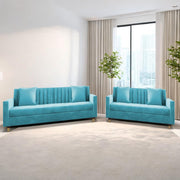 ONIJA Modern 3+2 Sofa Set – Aqua Blue
