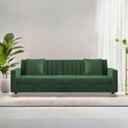 ONIJA Modern 3 Seater Sofa – Green Velvet