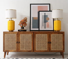 ONIJA Solid Wood Wooden Sideboard Cabinet