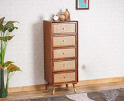 onija Wooden Chest of Drawers with 5 Compartment Storage