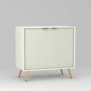 Tveshan HDMR Premium Wood Sideboard Cabinet (White)