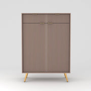 Zenvay HDMR Premium Wood Sideboard Cabinet (Mocha Beige)