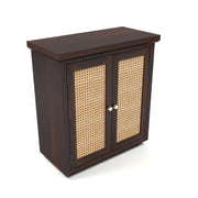 ONIJA Sheesham Wood Storage Cabinet with Natural Cane Doors