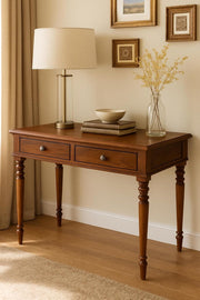 ONIJA Wood Study Desk With 2 Drawers