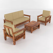 ONIJA Sheesham Wooden 5 Seater Sofa Set Finish: Honey