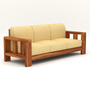 onija Sheesham Wooden 6 Seater Sofa Set for Living Room (Natural, 3+2+1 Seater)
