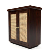 ONIJA Sheesham Wood Storage Cabinet with Natural Cane Doors