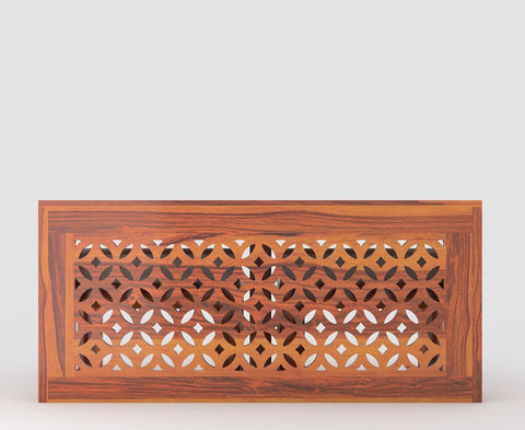 ONIJA Sheesham Wood Center Coffee Table with 2 Stools