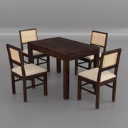 Solid Wood Dining Table with 4 Cane Chairs – ONIJA