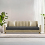 ONIJA Modern 3 Seater Sofa – Beige & Black