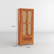 onija Solid Sheesham Wood Wardrobe Cabinet