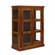 Premium Solid Wood Glass Door Display Cabinet & Bookcase