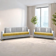 ONIJA Modern 3+2 Sofa Set – Grey & Mustard