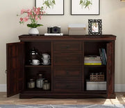 Arvendris Sheesham Wood Cabinet and Sideboard (Walnut Finish)