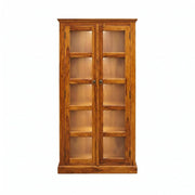 onija Solid Wood Vista Book Shelf Wooden with Acrylic Glass Door