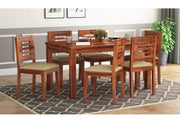 6 Seater Wooden Dining Table Set