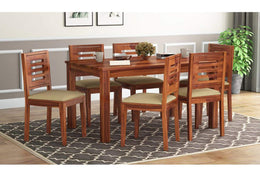 6 Seater Wooden Dining Table Set
