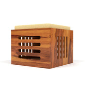 ONIJA Furniture Solid Sheesham Wood Coffee Table with 4 Stool
