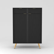 Zenvay HDMR Premium Wood Sideboard Cabinet (Black)