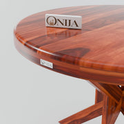 Onija Premium Round Wooden Dining Table Set 4 Seater | Dining Furniture