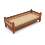 ONIJA Solid Sheesham Wood Diwan Sofa with Cane Rattan Backrest & Cushioned Seat