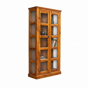 onija Solid Wood Vista Book Shelf Wooden with Acrylic Glass Door
