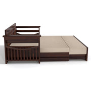 ONIJA Solid Sheesham Wooden Sofa Cums Bed with Mattress for Living Room  3 Seater Sofa Cums Bed