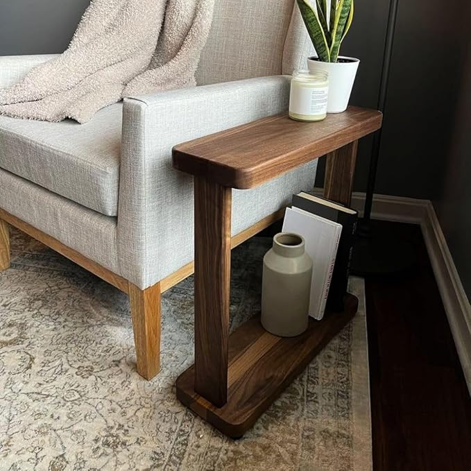 ONIJA Side Table Sofa/Bed Side End Table Coffee Table for Living Room | Sheesham Wood Samll Side Shelf Bedside Table for Bedroom Deco