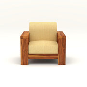 onija Sheesham Wooden 6 Seater Sofa Set for Living Room (Natural, 3+2+1 Seater)