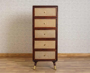 onija Wooden Chest of Drawers with 5 Compartment Storage