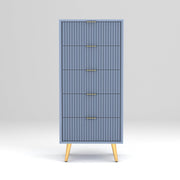 Pravyan HDMR Premium Wood Chest Of Drawer (Slate Blue)